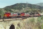 Test stack train rolls west